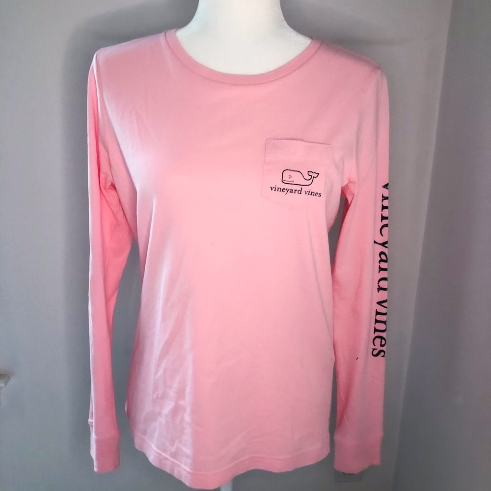 Vineyard Vines pink long sleeve shirt